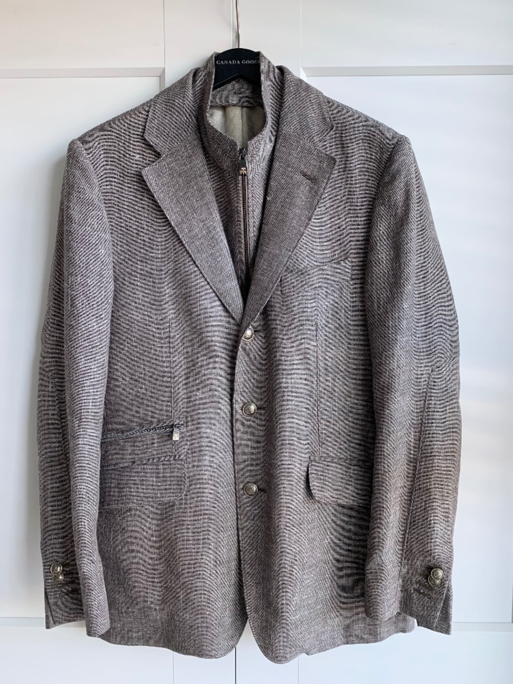 Corneliani Removable-Bib Silk-Wool Sport Jacket Men's Size EU 48 US 38 Size S